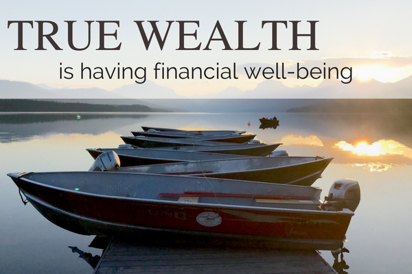 True wealth is financial well being